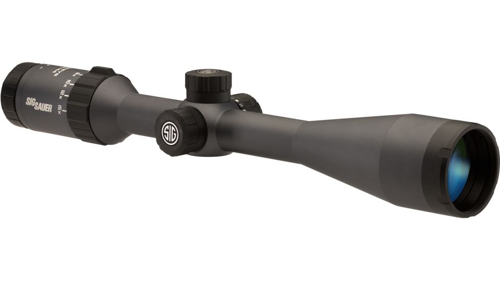 SIG SAUER Whiskey5 3-15x44 1in Tube Hunting Rifle Scope w/Standard Duplex Reticle, Graphite SOW53005