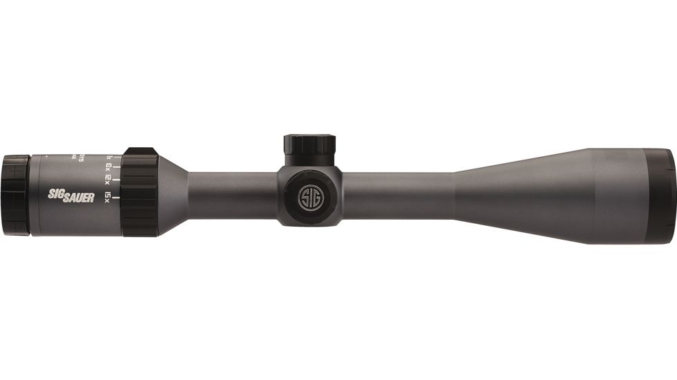 SIG SAUER Whiskey5 3-15x44 1in Tube Hunting Rifle Scope w/Standard Duplex Reticle, Graphite SOW53005