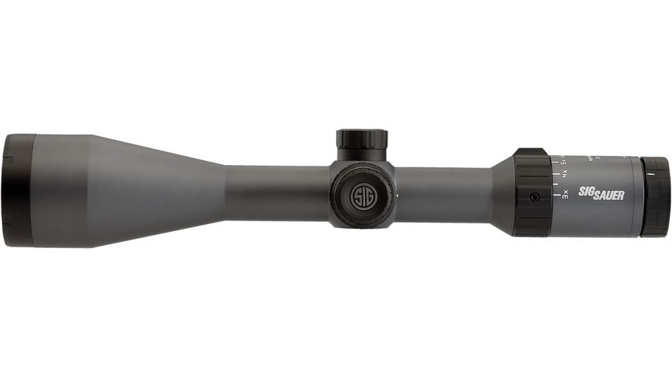 SIG SAUER Whiskey5 3-15x52 30mm Tube Hunting Rifle Scope w/Illuminated Fiber Dot Reticle, 1.0 cm Adjustments, Graphite SOW53004