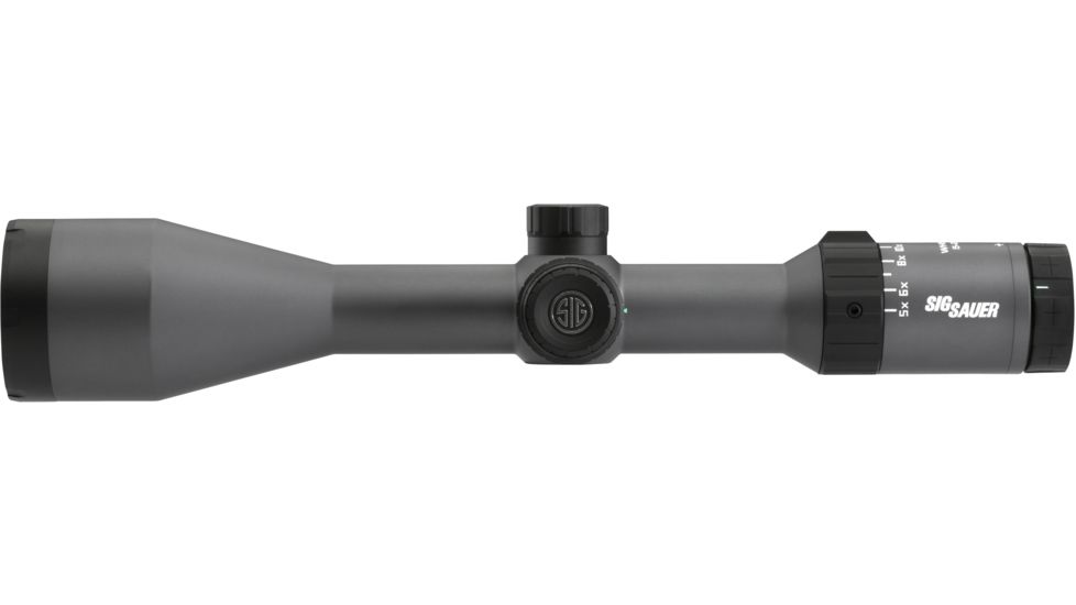 SIG SAUER Whiskey5 5-25x52 30mm Tube Hunting Rifle Scope w/Illuminated Fiber Dot Reticle, 1.0 cm Adjustments, Graphite SOW55002