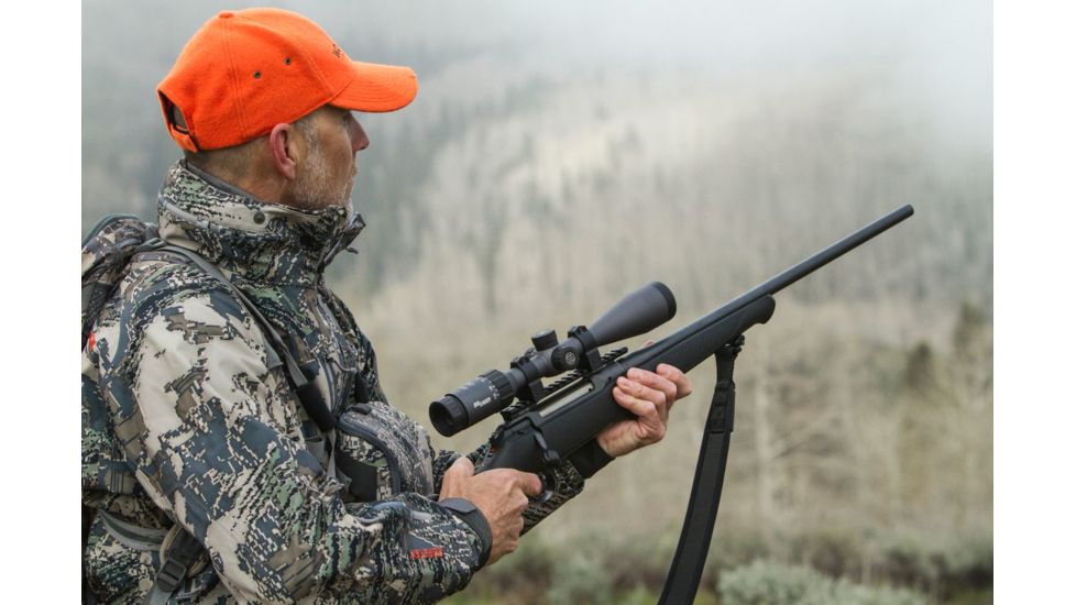 SIG SAUER Whiskey5 3-15x52 30mm Tube Hunting Rifle Scope w/Illuminated Fiber Dot Reticle, 1.0 cm Adjustments, Graphite SOW53004