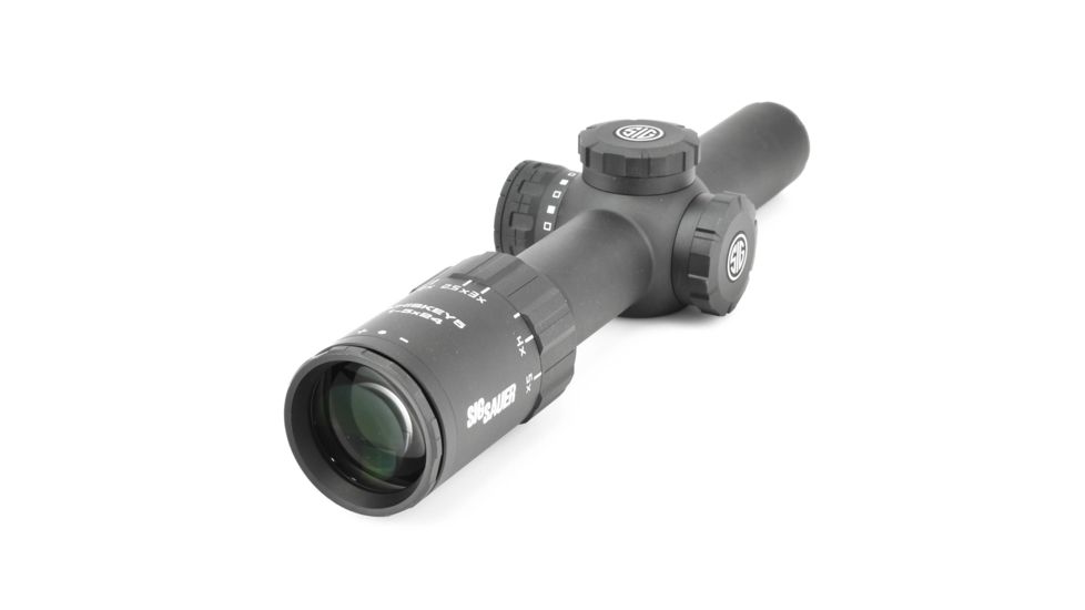 SIG SAUER Whiskey5 Rifle Scope, 1-5X20mm, 30mm, Sfp, Hellfire Circleplex Illum Reticle, Black, SOW51012