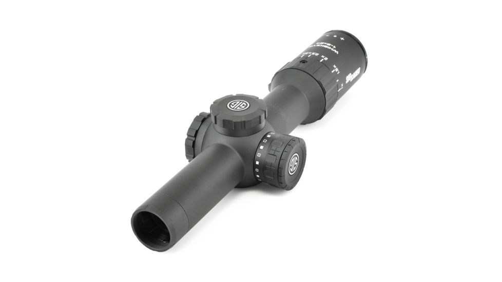 SIG SAUER Whiskey5 Rifle Scope, 1-5X20mm, 30mm, Sfp, Hellfire Quadplex Illum Reticle, Black, SOW51011