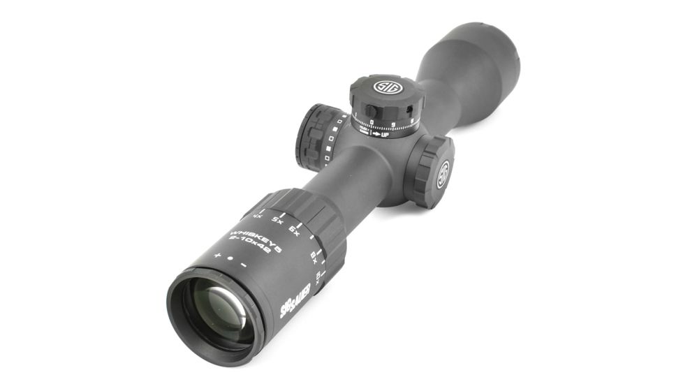 SIG SAUER Whiskey5 Rifle Scope, 2-10X42mm, 30mm, SFP, HellFire TriPlex Illuminated Reticle, Black, SOW52012