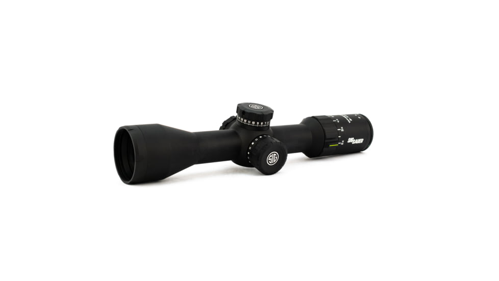 SIG SAUER Whiskey5 2-10x42mm Rifle Scope 30mm Tube, Second Focal Plane, Black, MOA Milling Hunter Illuminated Reticle, MOA, SOW52014