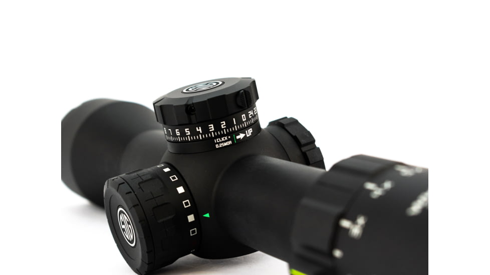 SIG SAUER Whiskey5 2-10x42mm Rifle Scope 30mm Tube, Second Focal Plane, Black, MOA Milling Hunter Illuminated Reticle, MOA, SOW52014