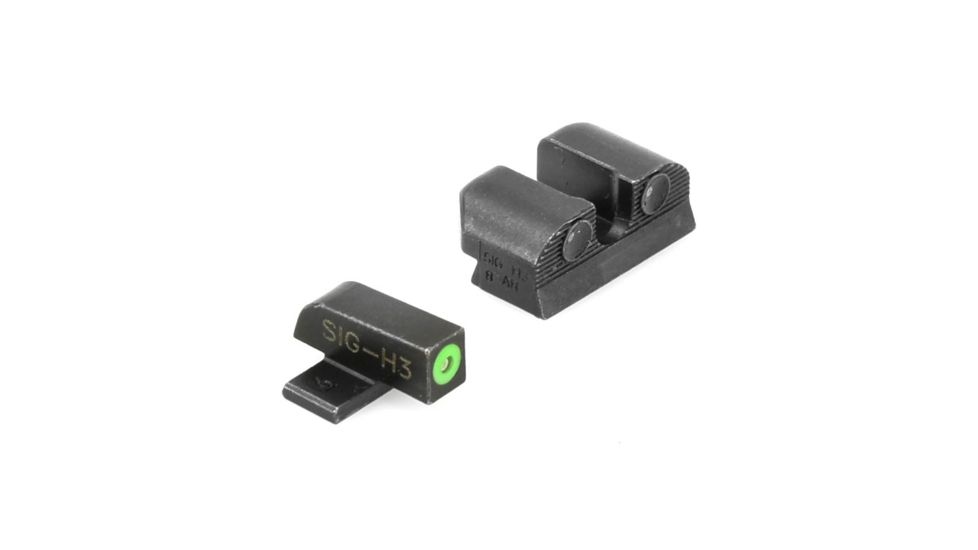 SIG SAUER X-Ray3 Pistol Sight Set, Number 6 Green Front, Number 8 Rear, round notch SOX10002