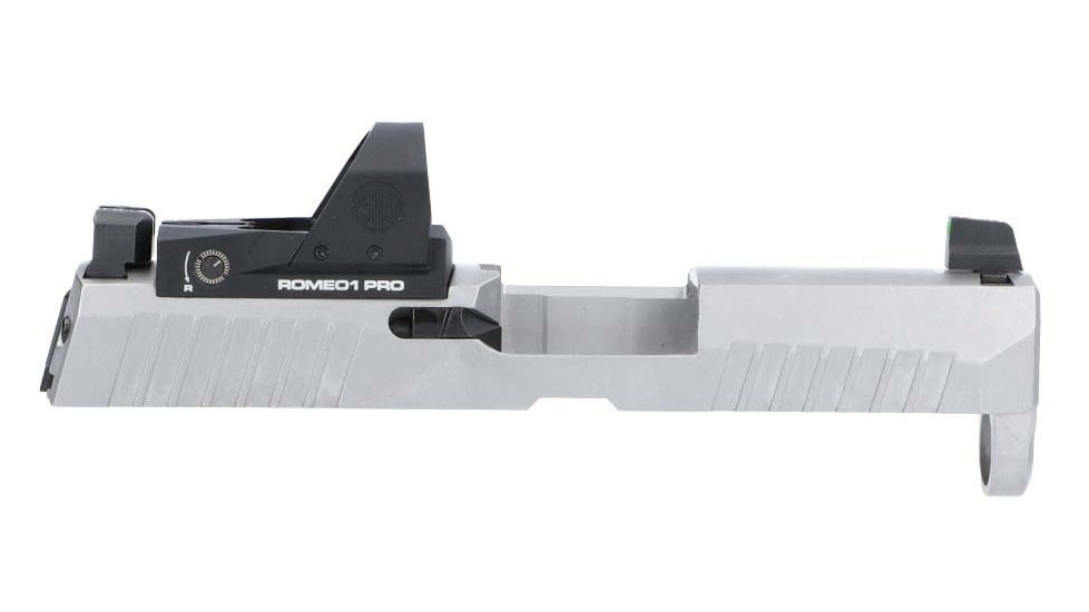 SIG SAUER X Series 9 mm Slide Assembly P320 Pro w/ Romeo1PRO, SIG SAUER P320 Subcompact/P320 X-Compact, 6 MOA, 3.6in, White, 8900277