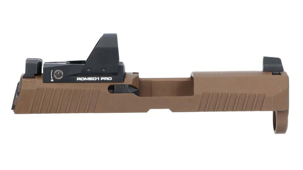 SIG SAUER XSeries Slide Assembly, 9 mm, w/ Romeo1PRO, 6MOA, 3.6in, Coyote Tan, 8900276