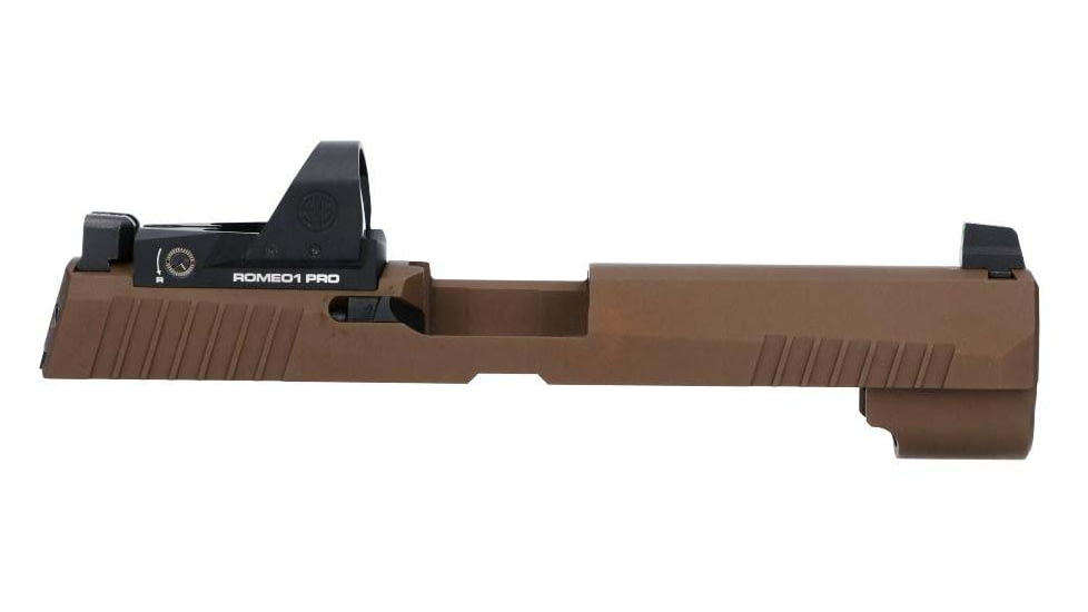 SIG SAUER XSeries Slide Assembly, 9 mm, w/ Romeo1PRO, 6MOA, 4.7in, Coyote Tan, 8900282