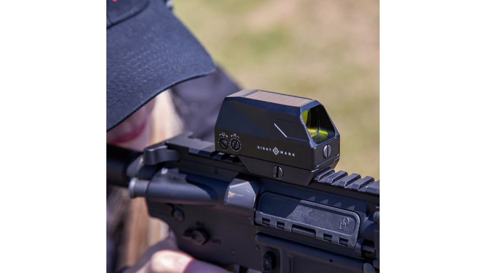 SightMark 1x-28mm Volta Solar Red Dot Sight, Red, 2 MOA Dot, 1/2 MOA, Black, SM26030