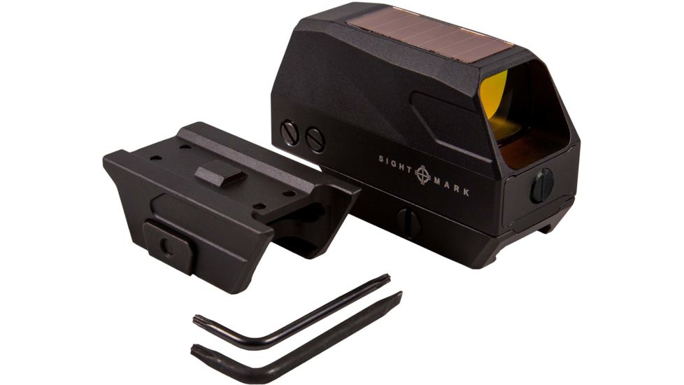 SightMark 1x-28mm Volta Solar Red Dot Sight, Red, 2 MOA Dot, 1/2 MOA, Black, SM26030