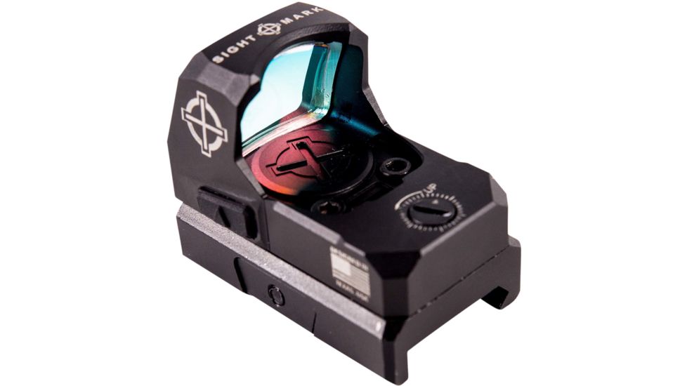 SightMark 1x Mini Shot A-Spec Reflex Sight, Red Reticle, 2 MOA, 1 MOA, 25 yd, Black, SM26045