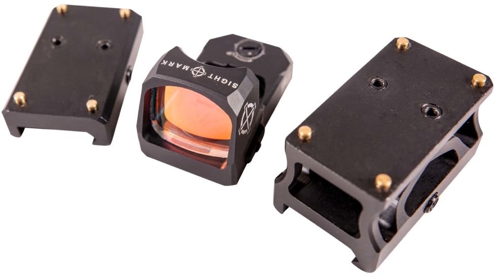 SightMark 1x Mini Shot A-Spec Reflex Sight, Red Reticle, 2 MOA, 1 MOA, 25 yd, Black, SM26045