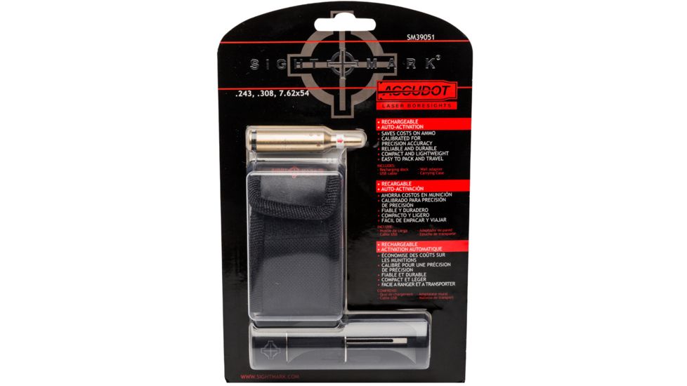 SightMark Accudot .243/.308, 7.62x54, Red Laser Boresight, Brass, SM39051, EDEMO1