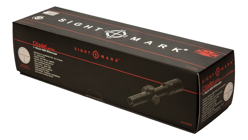 SightMark Citadel Rifle Scope, 1-10x24mm, 30mm Tube, Second Focal Plane, HDR Red Illuminated Reticle, Matte, Black, SM13138HDR