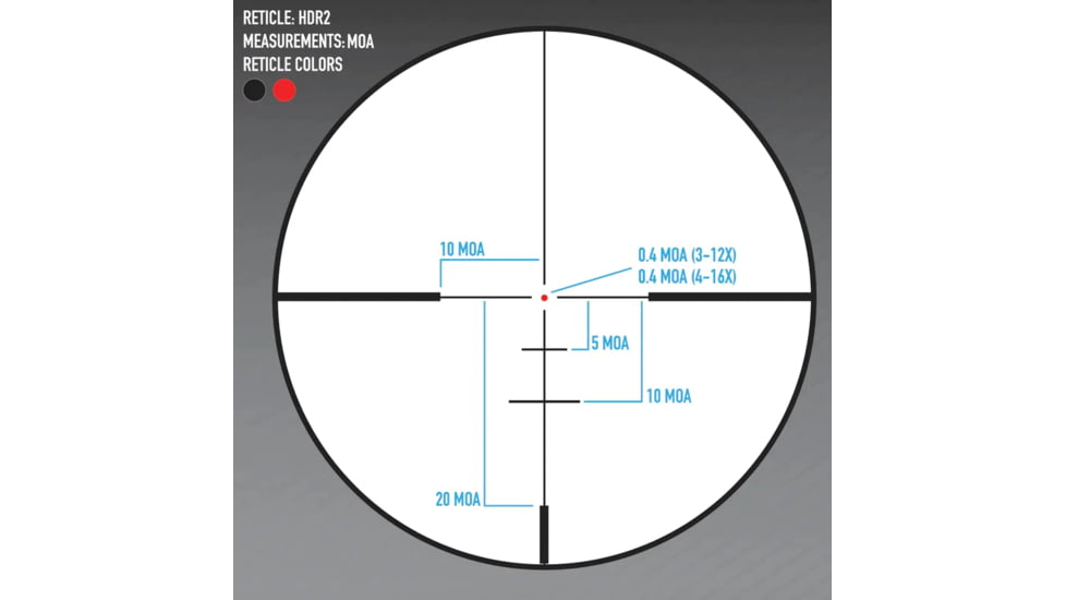 SightMark Core HX 2.0 Riflescope, 4-16x50 HDR2, SM13104HDR2
