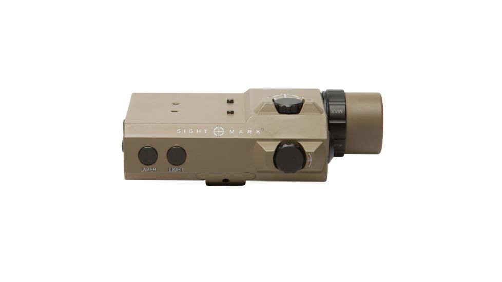 SightMark LoPro Laser/Light/IR Combo, 300 Lumens, Picatinny Rail Mount, Flat Dark Earth, Green Laser, 5mW 520nM Wavelength, SM25013DE