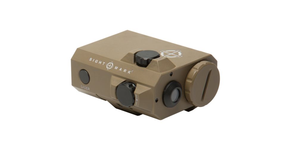 SightMark LoPro Mini Laser Sight, 300 Lumens, Picatinny Rail Mount, Flat Dark Earth, Green Laser, 520nM Wavelength, SM25016DE