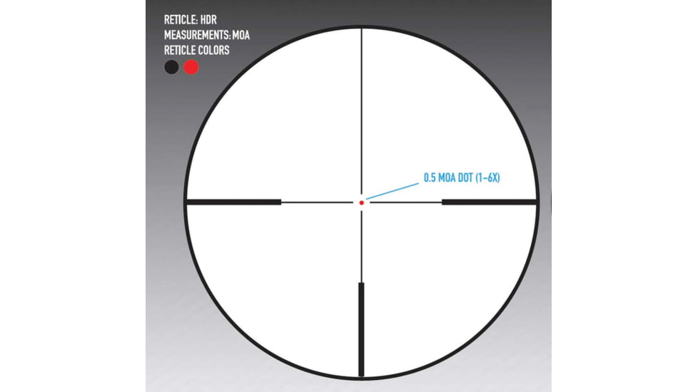 SightMark Presidio 1-6x24 30mm Tube HDR Rifle Scope, Second Focal Plane, Black, SM13140HDR