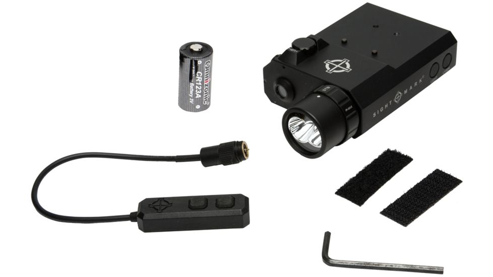 SightMark LoPro Laser/Light/IR Combo, 300 Lumens, Picatinny Rail Mount, Black, Green Laser, 5mW 520nM Wavelength, SM25018