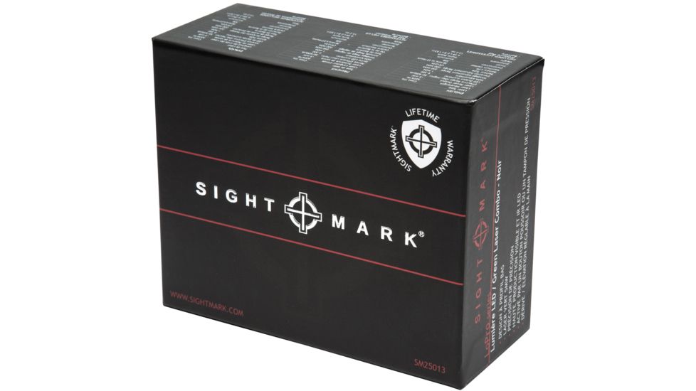SightMark LoPro Laser/Light/IR Combo, 300 Lumens, Picatinny Rail Mount, Black, Green Laser, 5mW 520nM Wavelength, SM25019