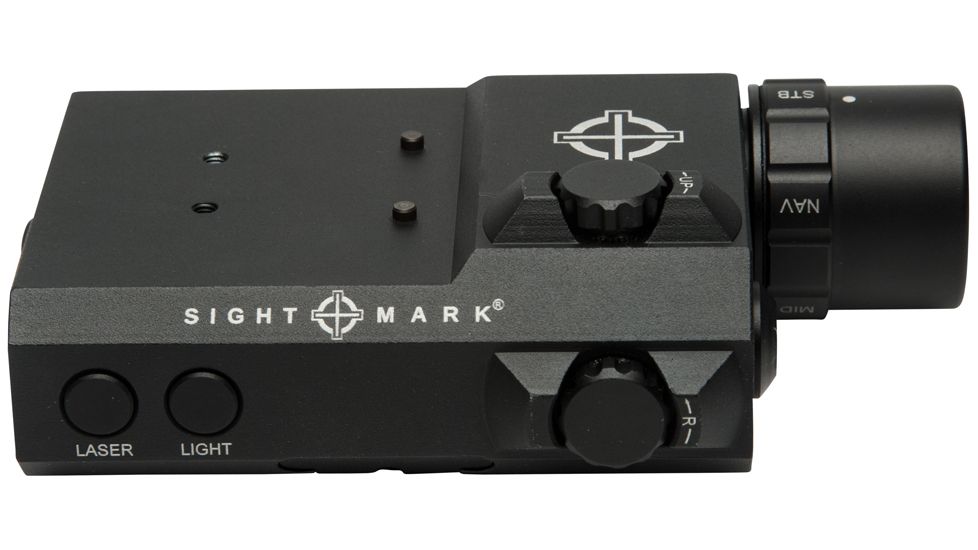 SightMark LoPro Laser/Light/IR Combo, 300 Lumens, Picatinny Rail Mount, Black, Green Laser, 5mW 520nM Wavelength, SM25020