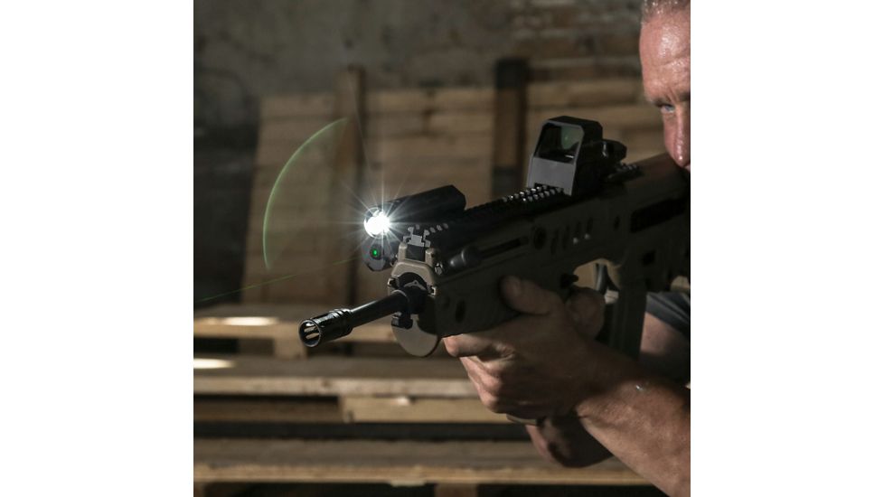 SightMark LoPro Laser/Light/IR Combo, 300 Lumens, Picatinny Rail Mount, Black, Green Laser, 5mW 520nM Wavelength, SM25027