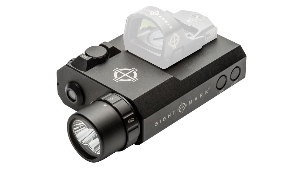 SightMark LoPro Laser/Light/IR Combo, 300 Lumens, Picatinny Rail Mount, Black, Green Laser, 5mW 520nM Wavelength, SM25032