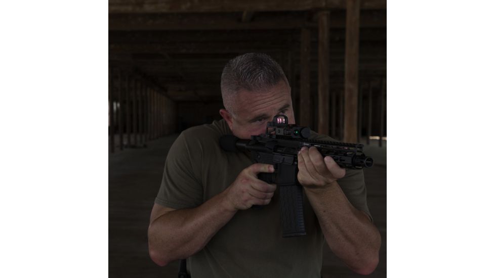 SightMark Mini Shot M-Spec FMS LQD 1x 21x15 mm Reflex Red Dot Sight, 3 MOA Red Dot, Black/Dark Earth, LQD