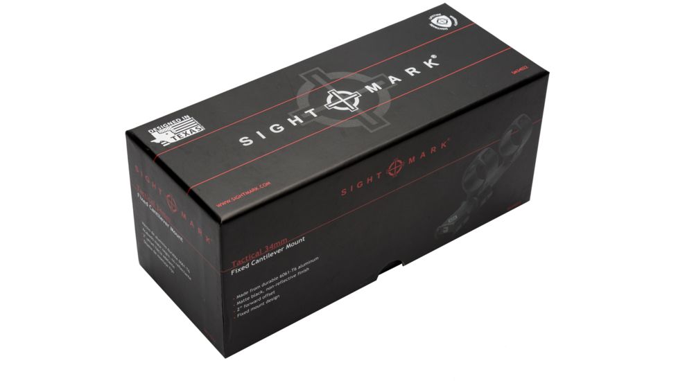 SightMark Tactical 34mm Fixed Cantilever Mount, Black, SM34022