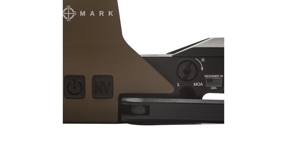 SightMark Ultra Shot Open 1x 33x24mm Reflex Red Dot Sight (A-Spec), 5 MOA dot, 3 MOA dot with 50 MOA circle, 3 MOA dot with 50 MOA crosshair, 3 MOA dot with 30 MOA circle/crosshair (subtensions total 50 MOA) Dark Earth, SM26032DE