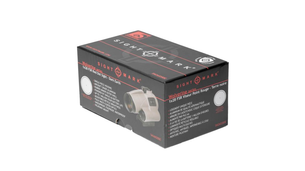 Sightmark Wolverine Red Dot Sight, 1x28 mm, 2 MOA Red Dot Reticle, Dark Earth, SM26020DE