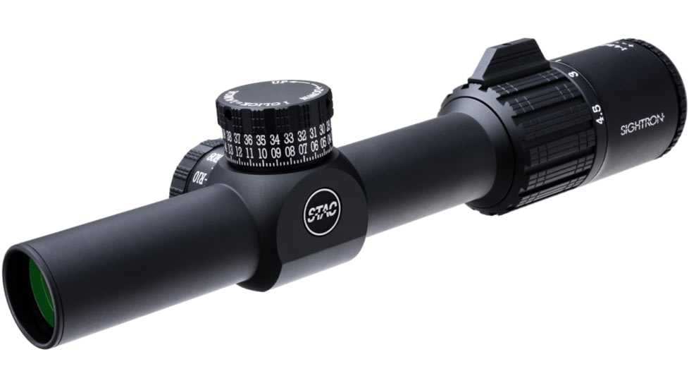 Sightron S-TAC 1-4.5X 24mm Service Rifle Scope, 30mm Tube, Second Focal Plane, SR1 Reticle, Matte Black, 26021