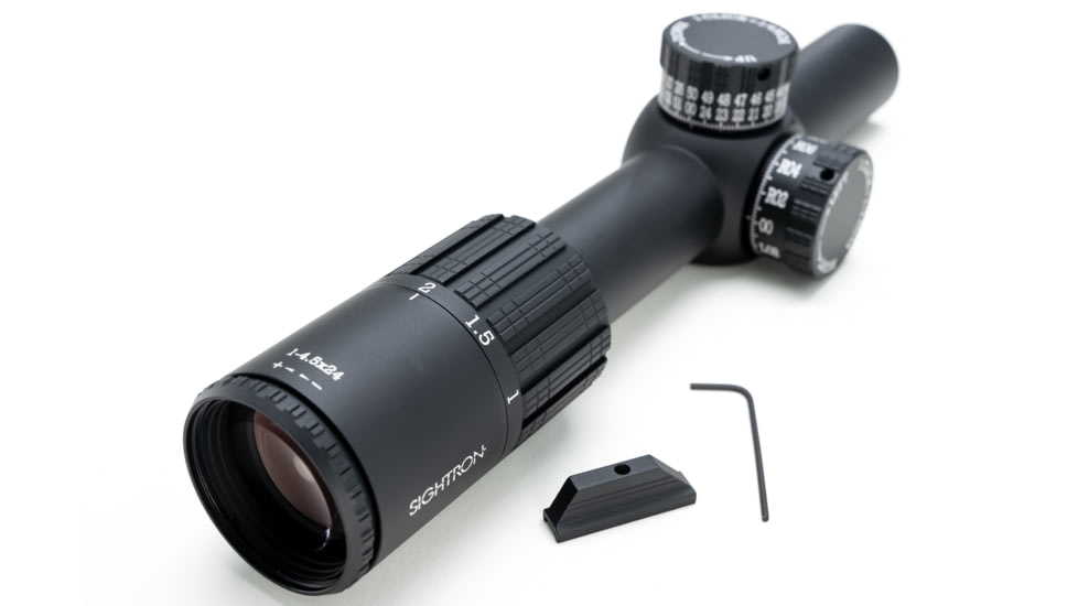 Sightron S-TAC 1-4.5X 24mm Service Rifle Scope, 30mm Tube, Second Focal Plane, SR1 Reticle, Matte Black, 26021