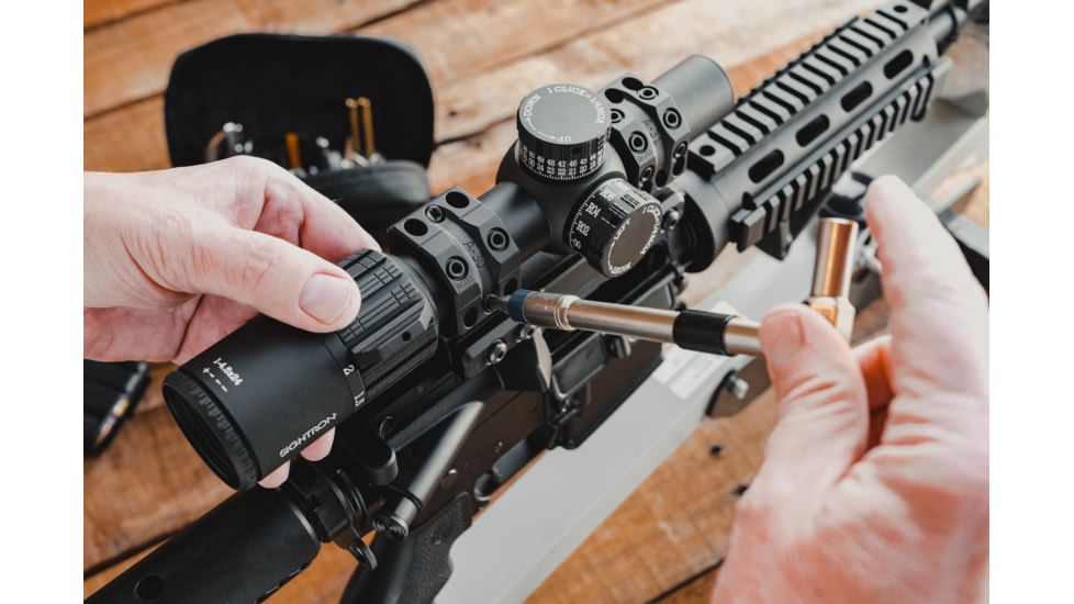 Sightron S-TAC 1-4.5X 24mm Service Rifle Scope, 30mm Tube, Second Focal Plane, SR1 Reticle, Matte Black, 26021