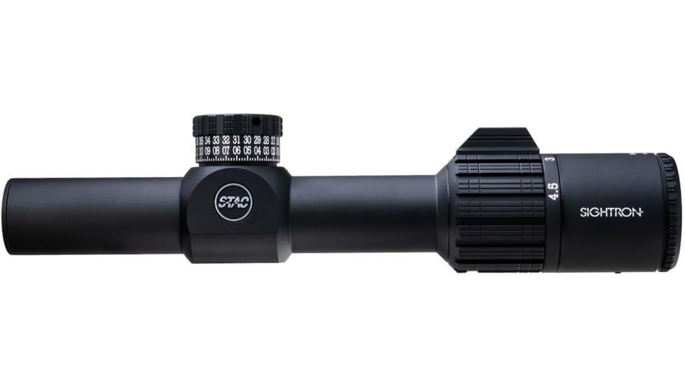 Sightron S-TAC 1-4.5X 24mm Service Rifle Scope, 30mm Tube, Second Focal Plane, SR1 Reticle, Matte Black, 26021