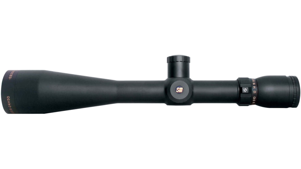 Sightron SIII Rifle Scope, 6-24x50mm, 30 mm Tube, SFP, Mil-Dot Reticle, 100 MOA W/E Travel, Black, 25133