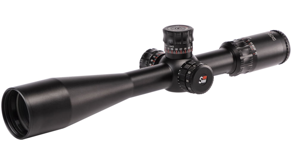 Sightron SIII PLR Rifle Scope, 6-24x50mm, Zero Stop, Mil-Hash Reticle, Black, Medium, 28003