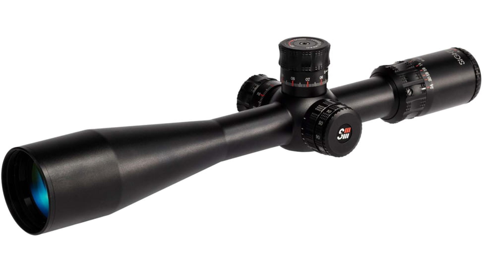 Sightron SIII Series Precision Long Range 6-24x50mm 1.18in Tube First Focal Plane Zero Stop Riflescope, IRMH, Satin, Black, 28001