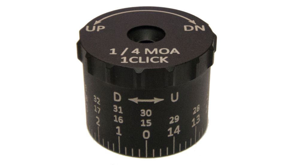 Sightron SIII6 24x50mm FFP Tactical Elevation Knob, 40 MOA, Black, MOA, 74004