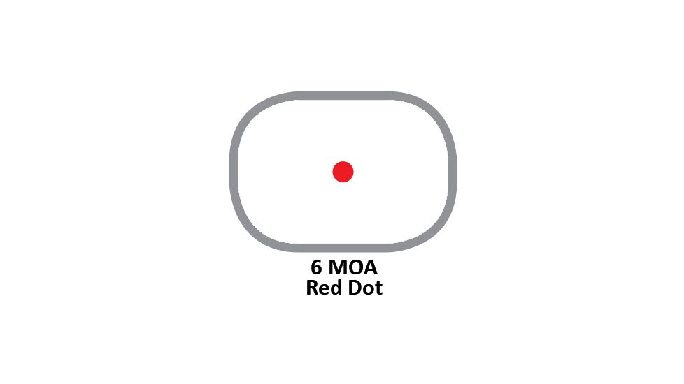 Sightron SRS-2 Red Dot Sight, 6MOA Illuminated Dot, Black, 6MOA, 40021