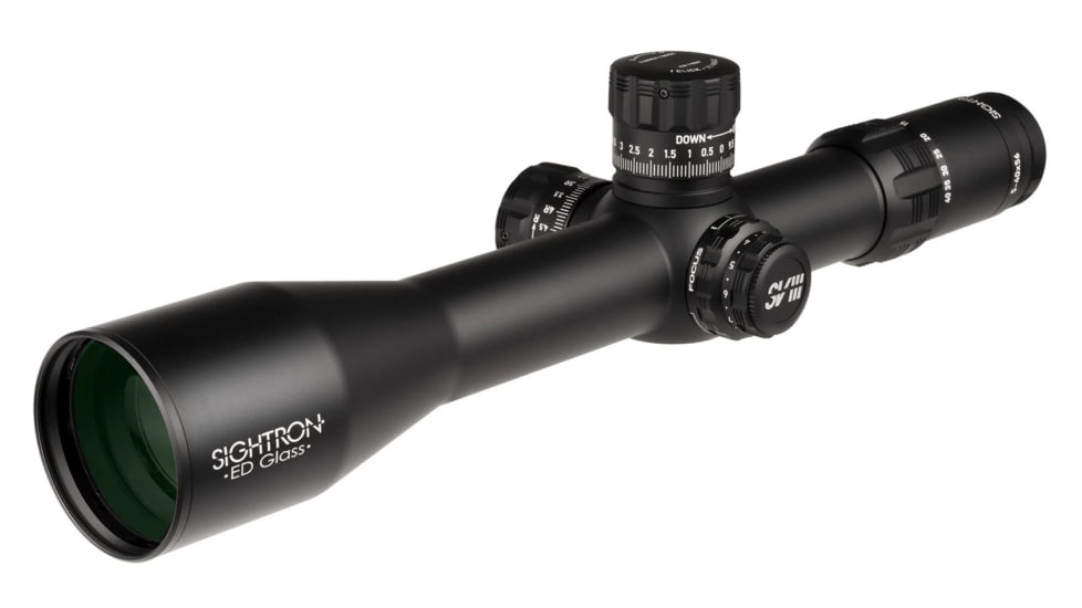 Sightron SVIIISSED ED IR Zero Stop Rifle Scope, 5-40x56mm, 40mm Tube, First Focal Plane, Illuminated MH-6 Reticle, Black, 29000