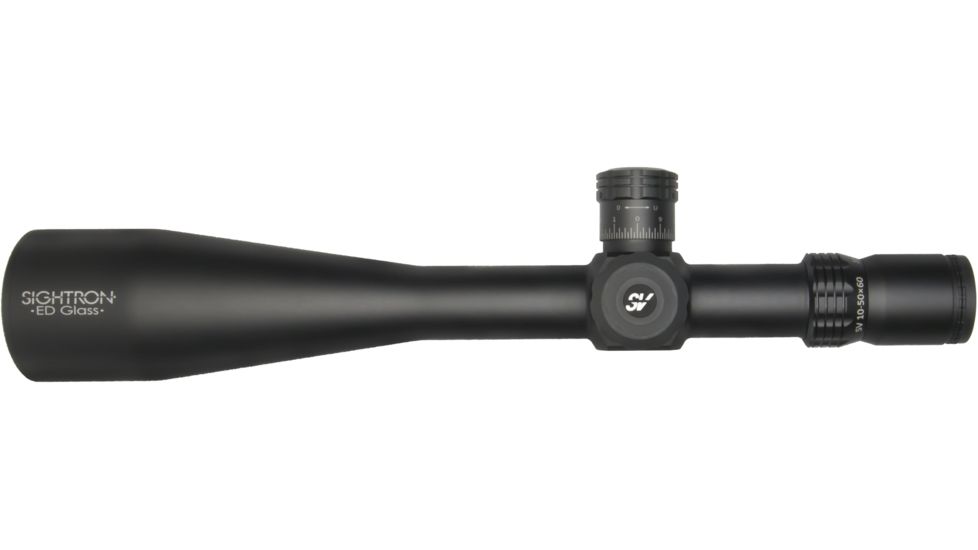 Sightron SVSSED Rifle Scope, 10-50x60mm, 34mm Tube, MOA-1 Reticle, ED Glass, Black, Medium, 27200
