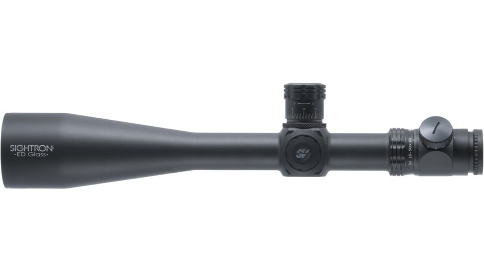 Sightron SVSSED Rifle Scope, 10-50x60mm, 34mm Tube, Illuminated MOA-1 Reticle, Zero Stop, ED Glass, Black, Medium, 27202