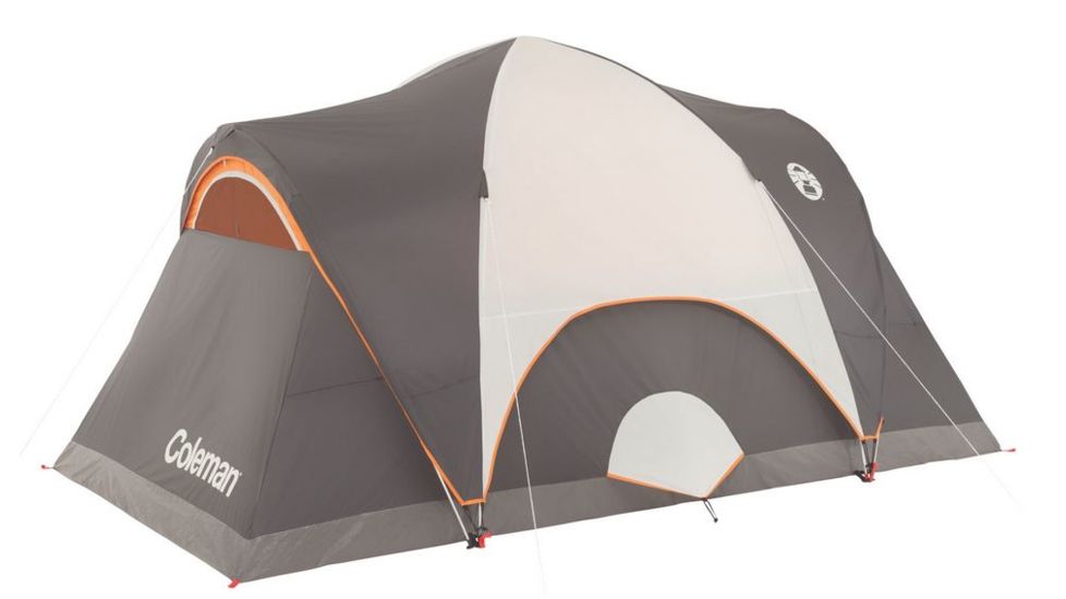 Coleman Signature Yarborough Pass 6-Person Fast Pitch Dome Tent W/ Rainfly, Gray / Orange, 12 x 7 ft 2000018247