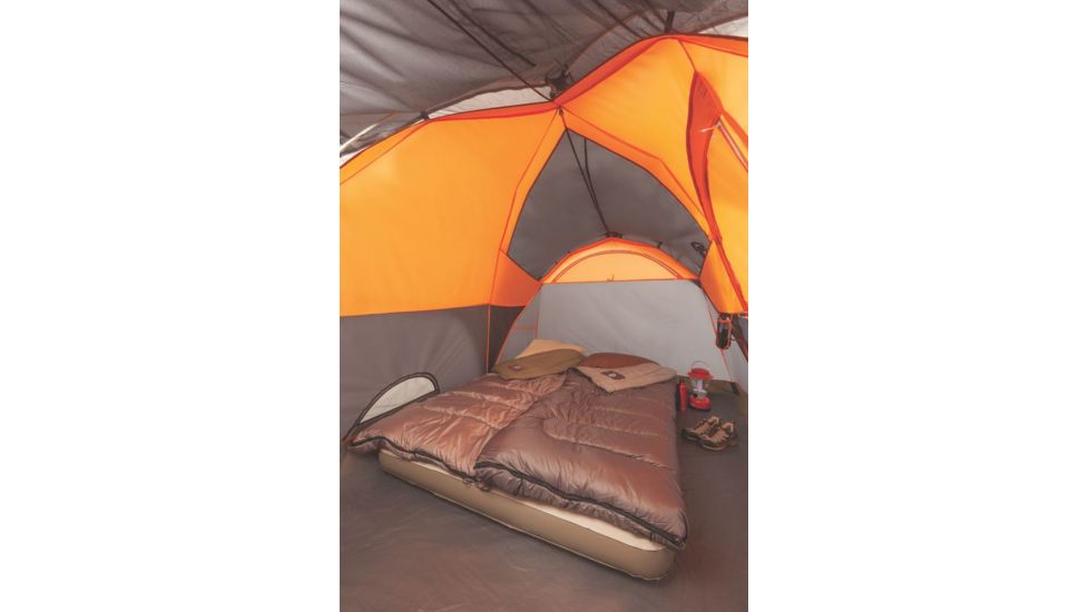 Coleman Signature Yarborough Pass 6-Person Fast Pitch Dome Tent W/ Rainfly, Gray / Orange, 12 x 7 ft 2000018247
