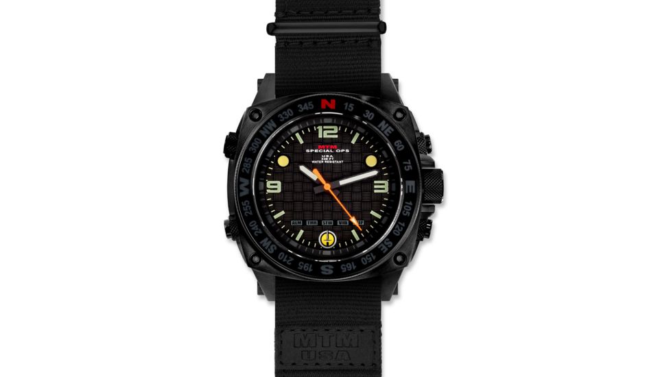 Silencer 44.5mm Black Steel Case, Nylon Black Band