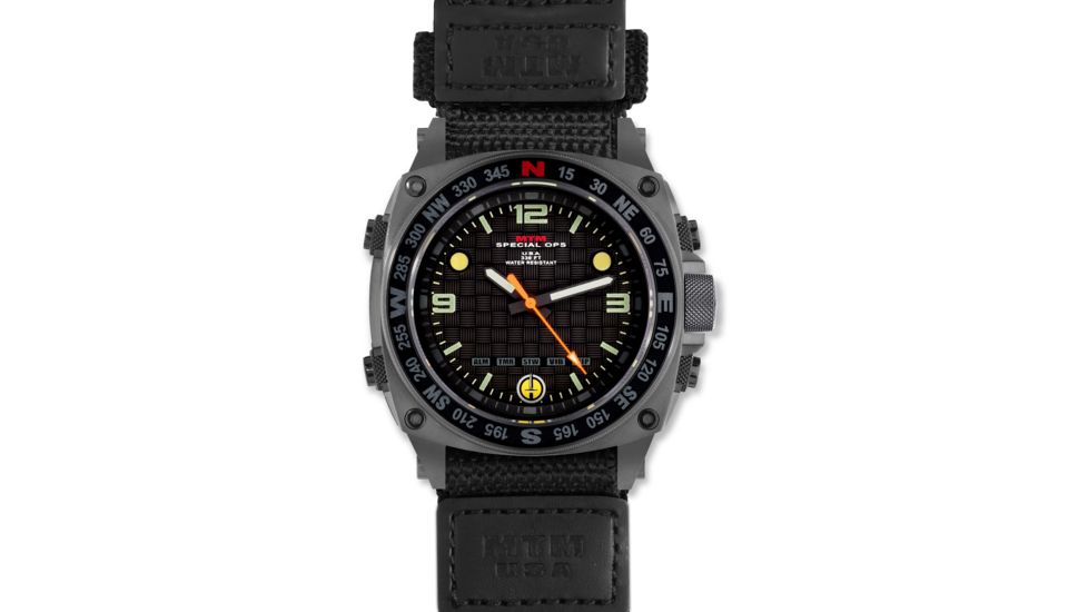 Silencer 44.5mm Grey Steel Case, Ballistic Velcro I Band