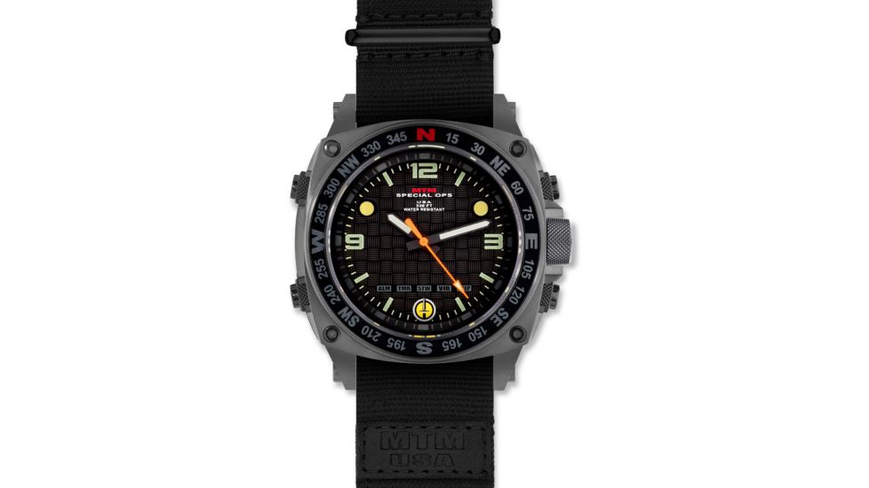 Silencer 44.5mm Grey Steel Case, Nylon Black Band